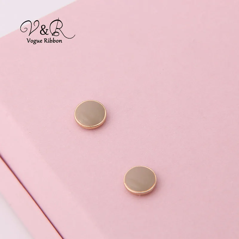 Разноцветные Милые эмалевые серьги-гвоздики в наборе из 3 пар маленькие