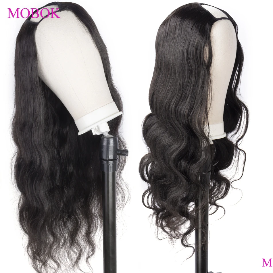 

Mobok U Part Wig Human Hair 180% Remy Brazilian Body Wave Wig Human Hair Glueless Human Hair Wigs Body Wave Human Hair Wig
