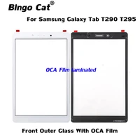 for samsung tab a 8 0 2019 sm t290 sm t295 t290 t295 touch screen front outer glass with oca glue film replacement