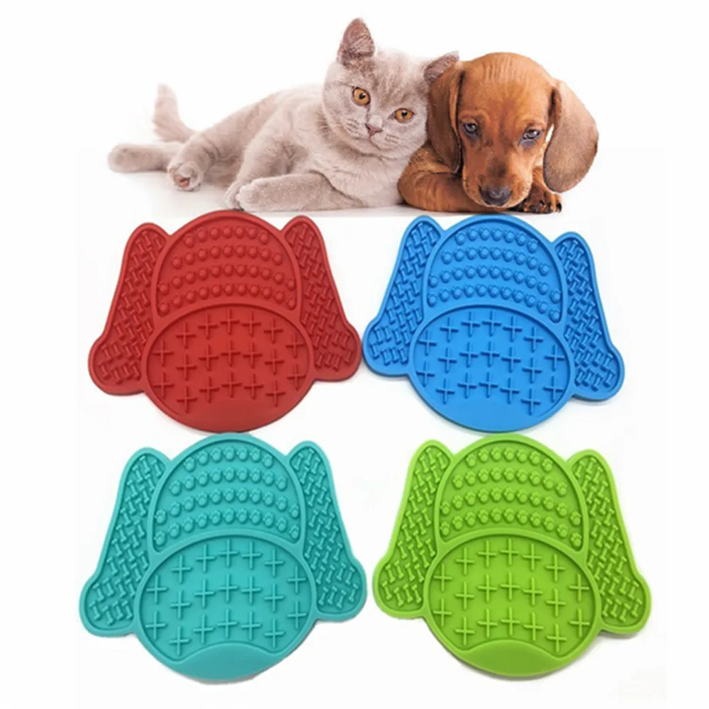 

Pet Licking Mat Portable Anxiety Relief Dog Lick Pad Cup Bowl Transfer Plate Dog Slow Feeder Silicone Pet Bath Products