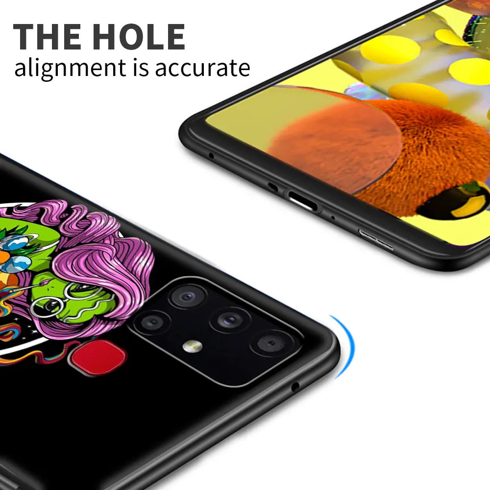 

Case For Samsung Galaxy A51 A71 A21s A31 A32 5G A41 A12 A11 A72 A52 4G A02s Black Soft Phone Coque Funda Aesthetics Alien