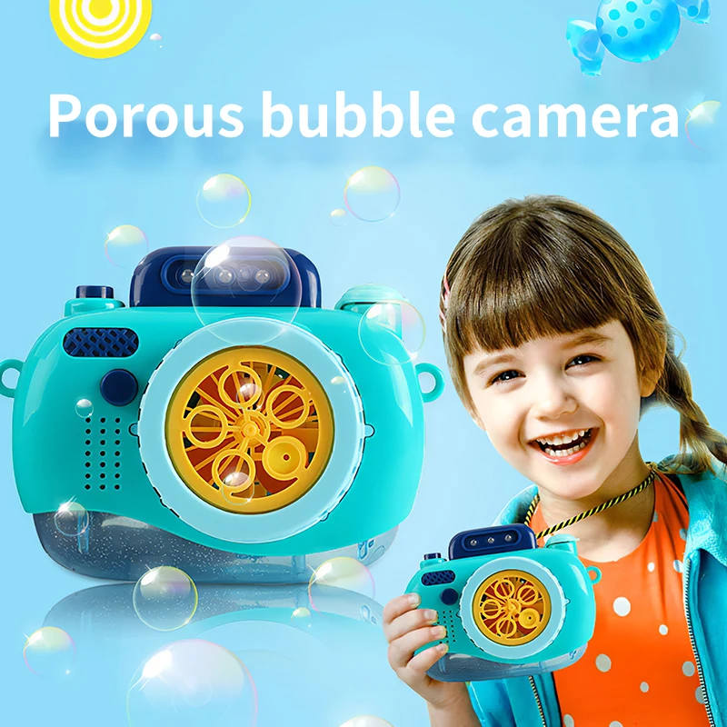 

Automatic Portable Bubble Machine Cute Camera Bubble Maker Machine Toy Kids Electric Music Light Soap Blowing Bubble Camera Toys