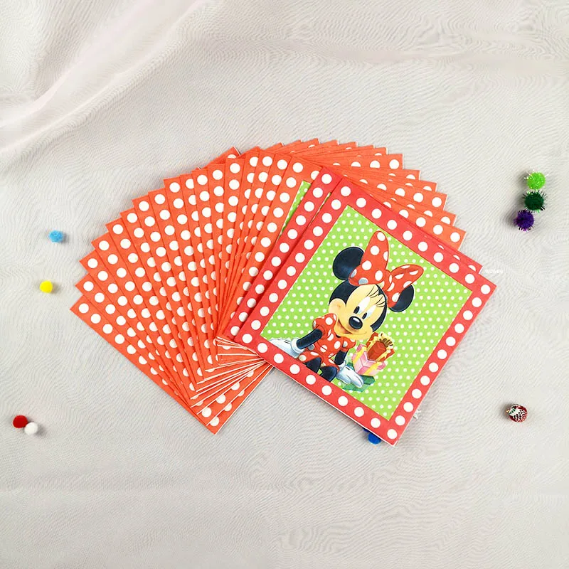 Минни Маус девочка день рождения украшения Pomice вечерние принадлежности