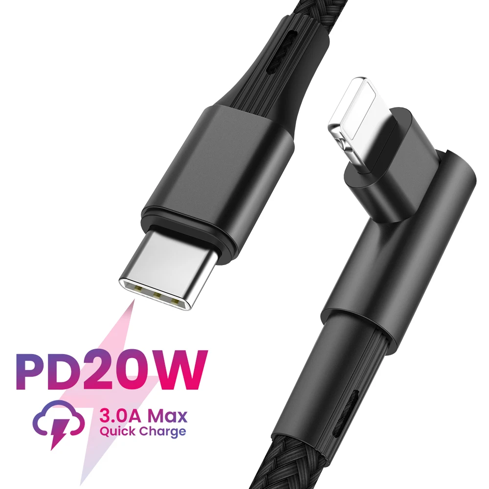 

20W PD Cable for IPhone 13 12 11 IOS 13 14 3A Fast Charging USB C To Iphone Quick Charger 4.0 USB Cord Fast Transfer Data Cable