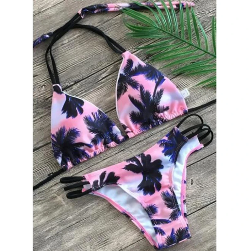 

Floral Print Bikinis 2021 New Swimwear Women Swimsuit Beach Bathing Suit Maillot De Bain Femme Biquini Sexy Brazilian Bikini Set