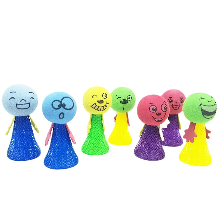 Party Toys EVA Jumping Doll Bounce Elf Spring Catapult Cartoon Cute Expression Anti Stress Relief Novelty Funny Games for Kids | Игрушки и