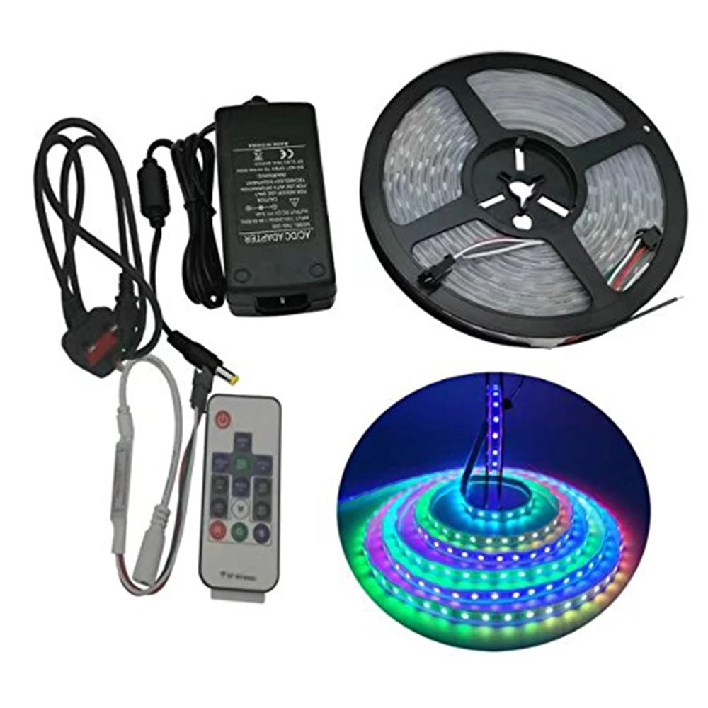 12V 2811 Светодиодные ленты 5A адаптер контроллер 2811 Пиксели программируемый индивидуальные адресная система Светодиодные ленты светильник WS2811 5050 RGB 12V