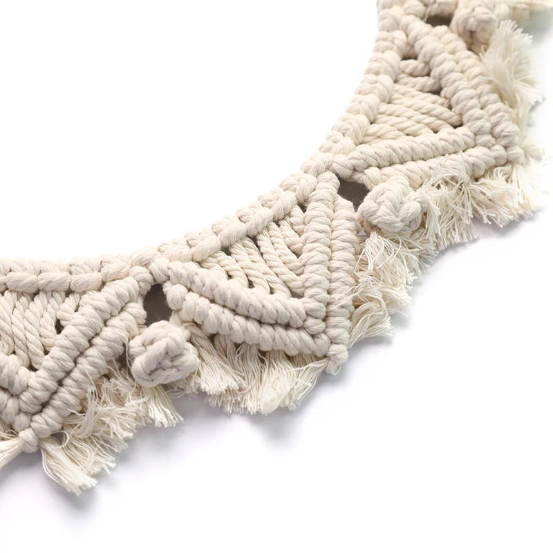 

Home Decor Macrame Mirror Handmade Tapestry Makeup Mirror Compact Bohemia Decor