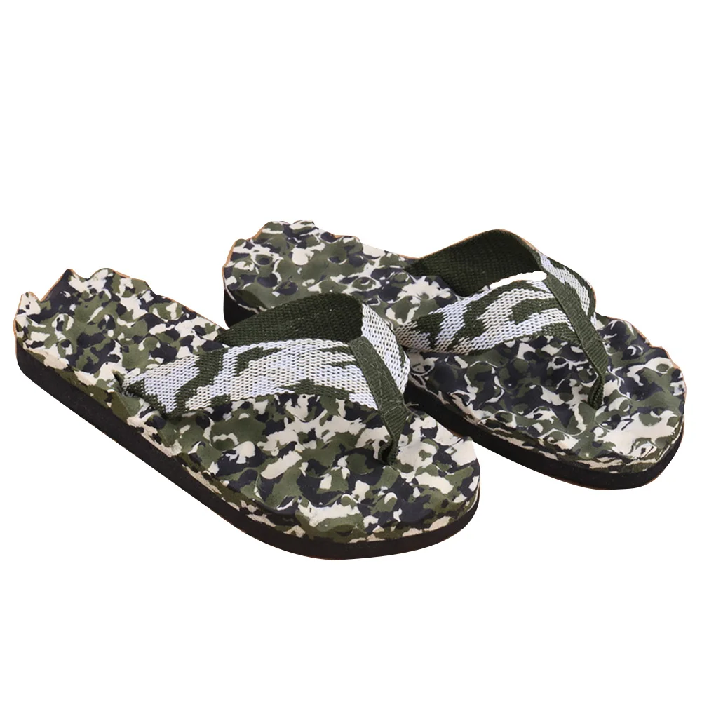 

Men Summer Beach Wear Flip Plops Outdoor Wearing Slippers Camouflage Beach Flip Flops Shoes Sandals