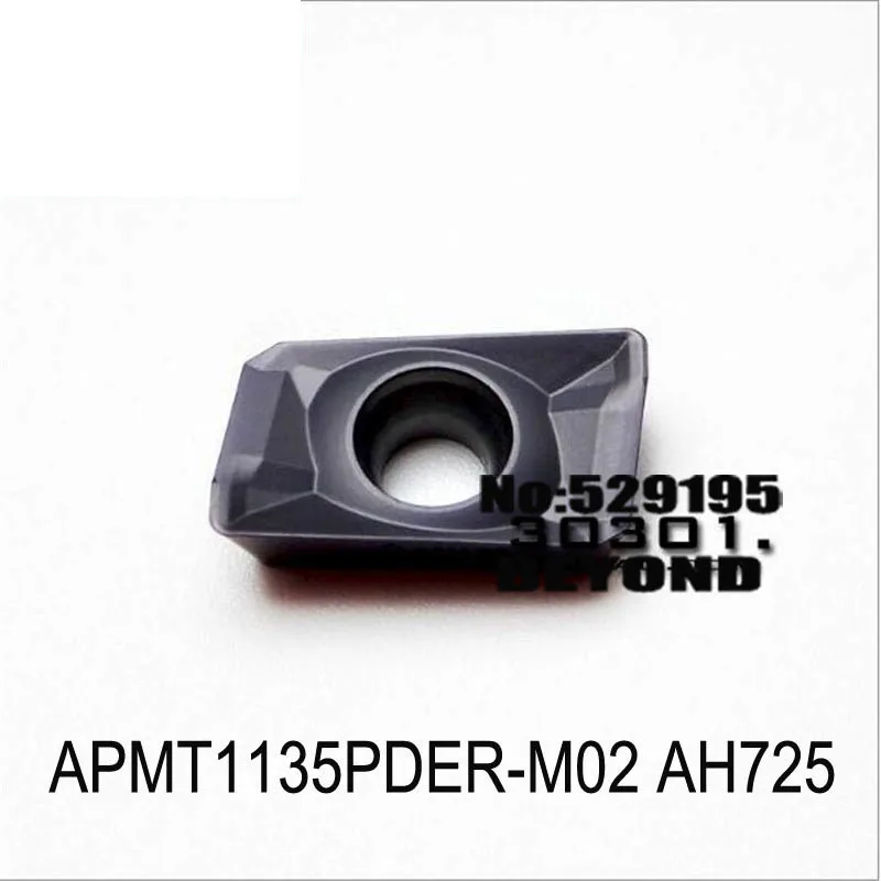 Оригинальный APMT1604 APMT1135 APMT 1604 1135 APMT1135PDER M02 AH725 фрезерная вставка карбидные вставки