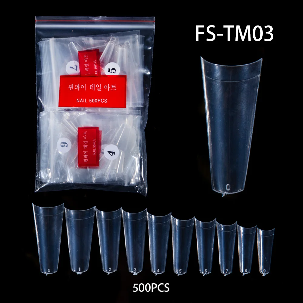 500 шт./пакет белый прозрачный французский Ложные акриловый Фрезер для ногтей cо