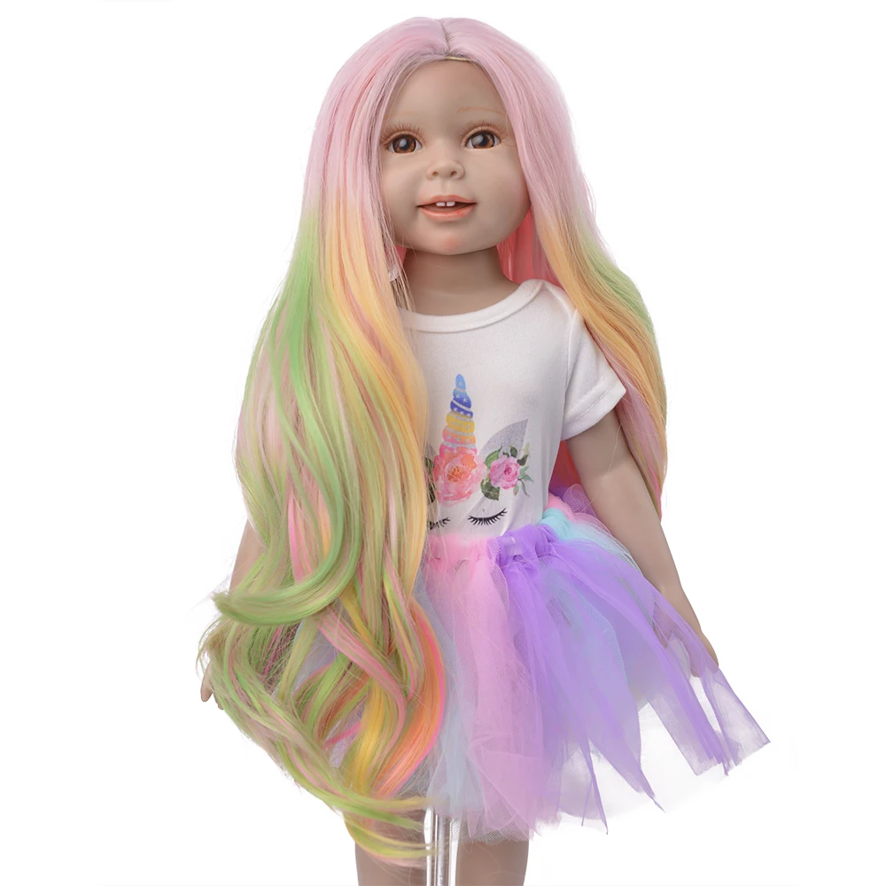 Парики только для кукол парики с эффектом омбре желтого и розового цветов