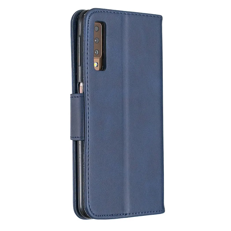 Чехол-книжка для samsung Galaxy A7, кожаный чехол-кошелек для samsung A6 A8 A7 Plus A3 A5, однотонный цветной чехол