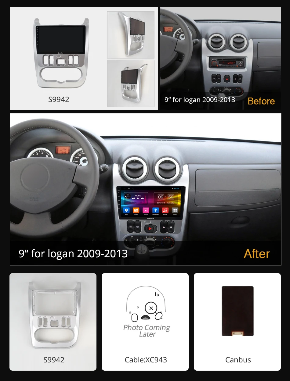 Ownice K3 K5 K6 Android 9.0 Stereo for Renault Duster/Logan 2009 2010 2011 2012 2013 4G LTE 360 Panorama DSP SPDIF Car Head Unit |