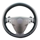Черный ПУ Искусственная Кожа DIY ручной работы чехол рулевого колеса автомобиля для Saab 9-3 2000-2013 Cadillac BLS 2007 2008