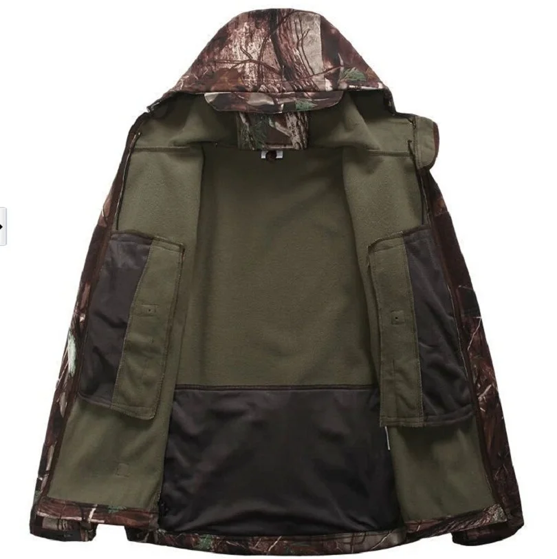 

Tactical Softshell Jacket Men Army Waterproof Hunting clothes Men's Military Jackets Camouflage Outwear Fleece Coats Outdoor