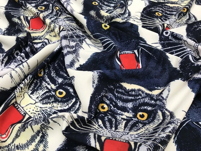 100X145cm многоцветный и леопардовым принтом тигров бежевые эластичные полиэстер