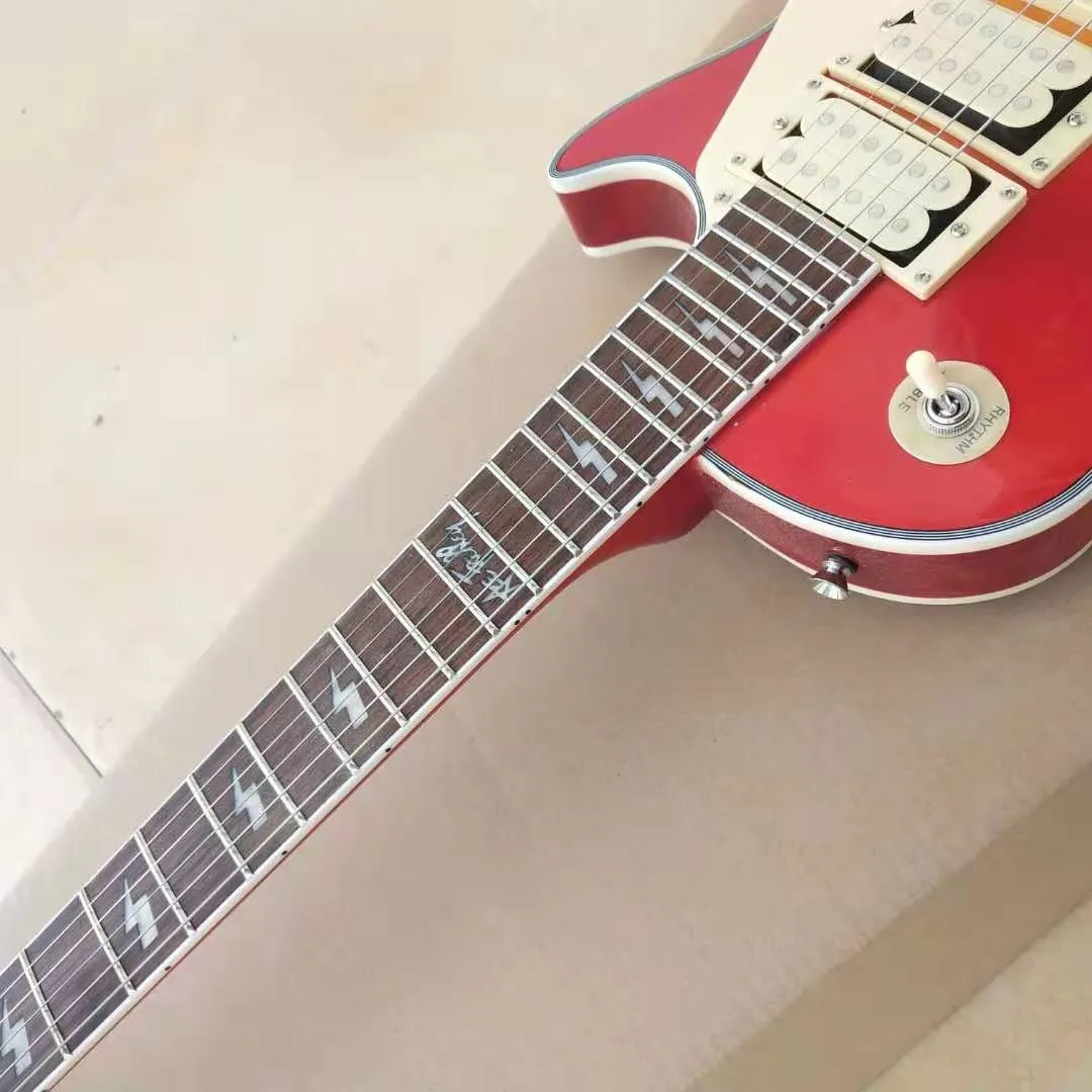

Guitarra elctrica de alta calidad con 3 pastillas Diapasn de palisandro, guitarra estndar, envo gratis