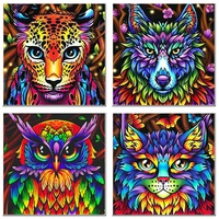 color abstract animal 5d full diamond painting lion owl woft paintings for living room diamonds embroidery home decor wall arts