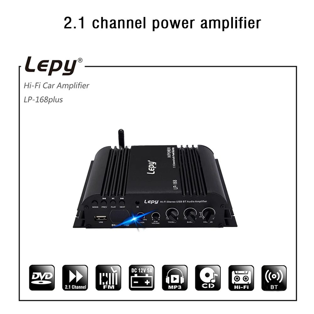 Lepy HiFi стерео цифровой аудио усилитель 2 1 канальный сабвуфербт мощности домашний