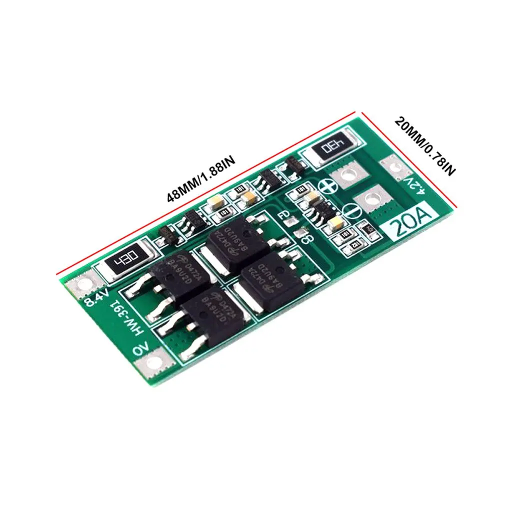 Защитная плата 20A для зарядного устройства литиевых аккумуляторов 18650 внешний