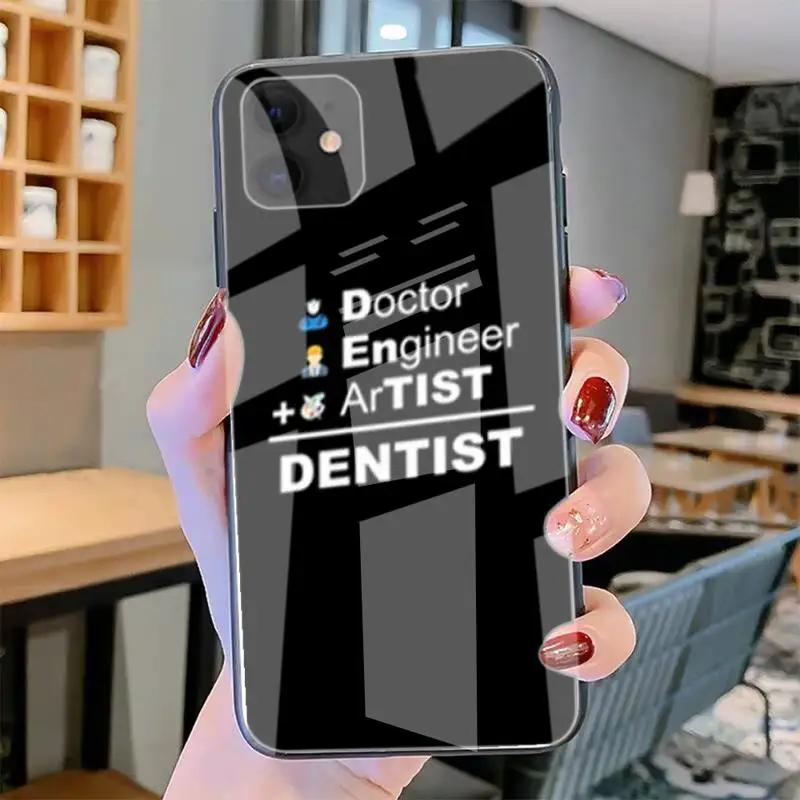 

Funny Dentist Beautiful Day Phone Case Tempered Glass For Iphone6plus 6S 7 7plus 8 X XS XSmax XR 11 12 Pro Max 12mini