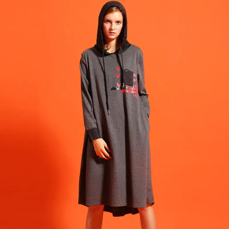 Max LuLu корейская модная одежда в стиле панк женские длинные платья с капюшоном женские винтажные платья с принтом повседневные негабаритные уличные платья