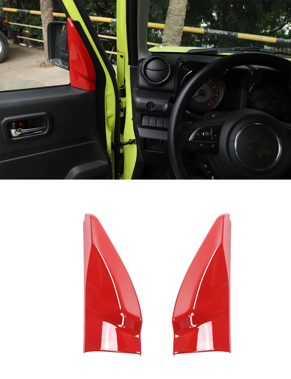 

Jimny ABS Car A-Pillar Cover Trim, Window Pillar Decorative Cover for Jimny 2019-2020