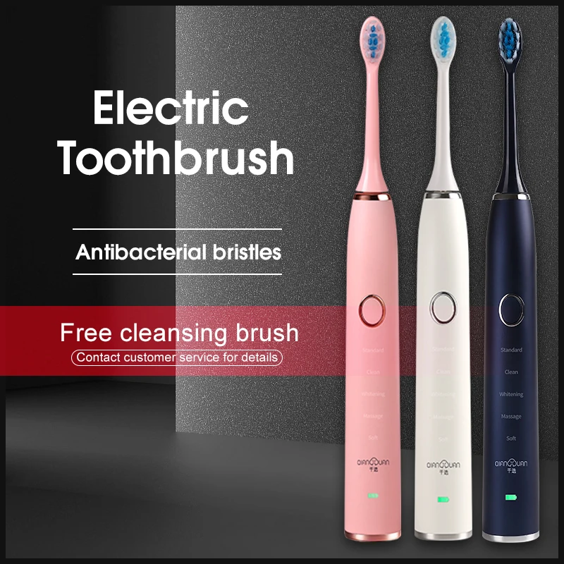 

2020 Новая электрическая зубная щетка ультразвуковая зубная щетка Sonic Щетка IPX8 Водонепроницаемая звуковая зубная щетка перезарядка стерилиз...