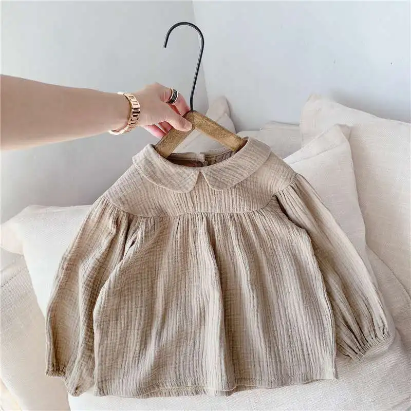 Детские осенние новинки 2020 осенняя одежда для девочек рубашки с длинными