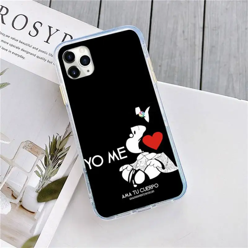 

Hot Mafalda Argentina Anime luxury fashion Phone Case shell for iPhone 11 12 pro XS MAX 8 7 6 6S Plus X 5S SE 2020 XR