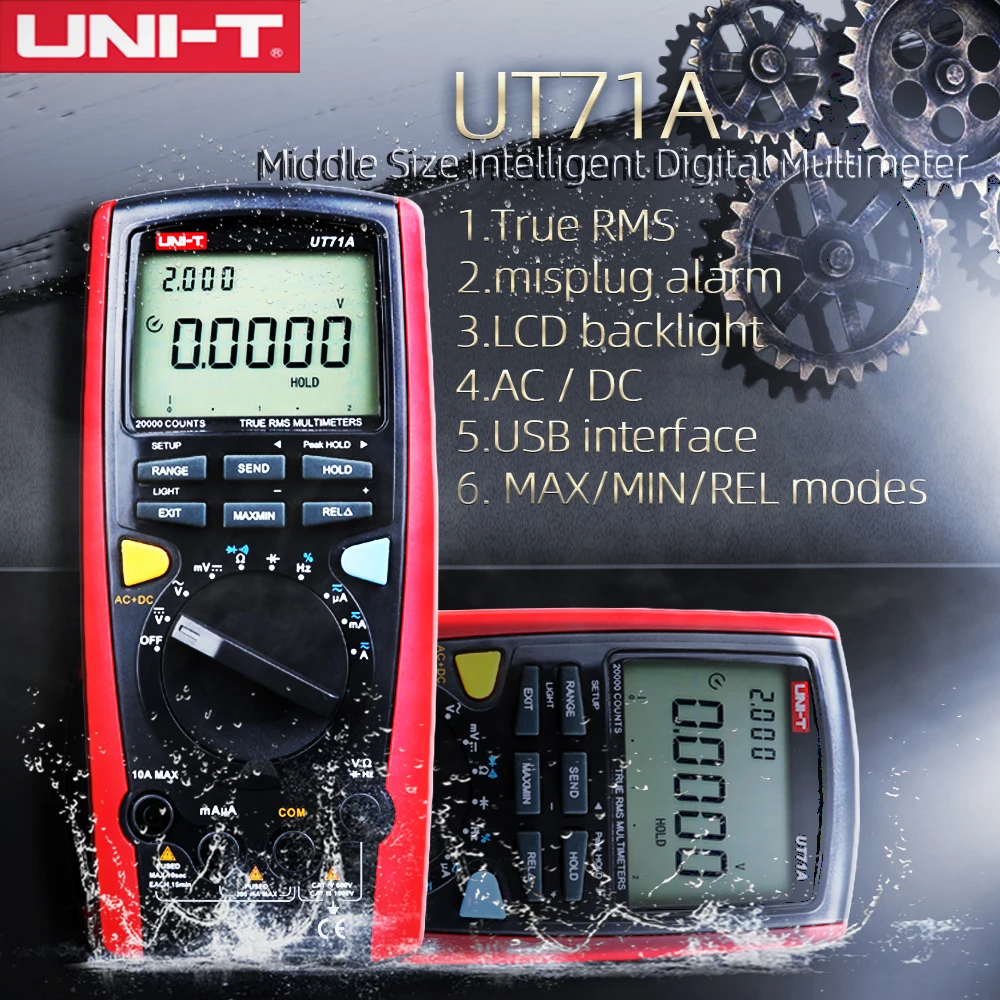 Цифровой мультиметр UNI T UT71A UT71B UT71C UT71D UT71E среднеквадратичный измеритель