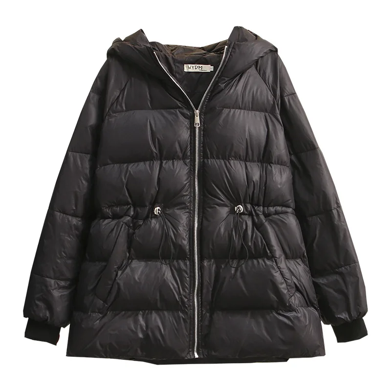 

Korean new version 200kg fat mm loose warm hooded short cotton padded clothes cotton clothes plus women's wear 0371