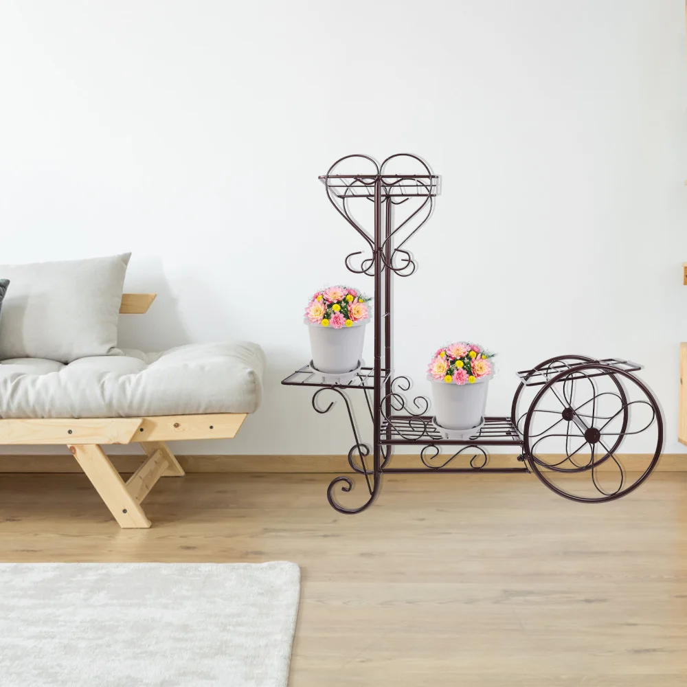 

1PC Iron Art Flowerpot Stand Decorative Multilayer Plant Pot Shelf Display Rack