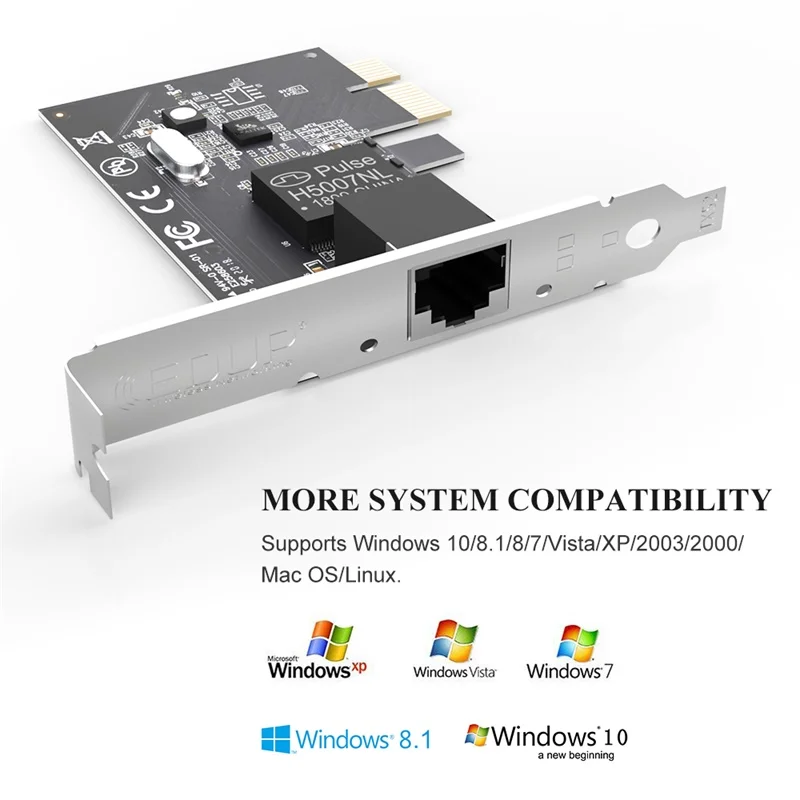 EDUP 1000 Мбит/с гигабитный Ethernet PCI E сетевая карта Express расширение до RJ45 LAN адаптер