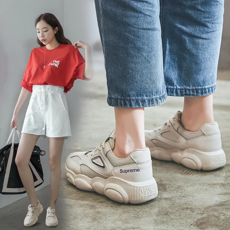 Женская обувь для бега похудения прогулок спорта улицы сетка лайкра значок