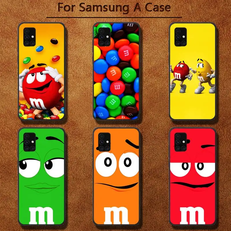 

Cute M&M's Chocolate Phone Case for Samsung A91 01 10S 11 20 21 31 40 50 70 71 80 A2 CORE A10