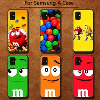 cute mms chocolate phone case for samsung a91 01 10s 11 20 21 31 40 50 70 71 80 a2 core a10