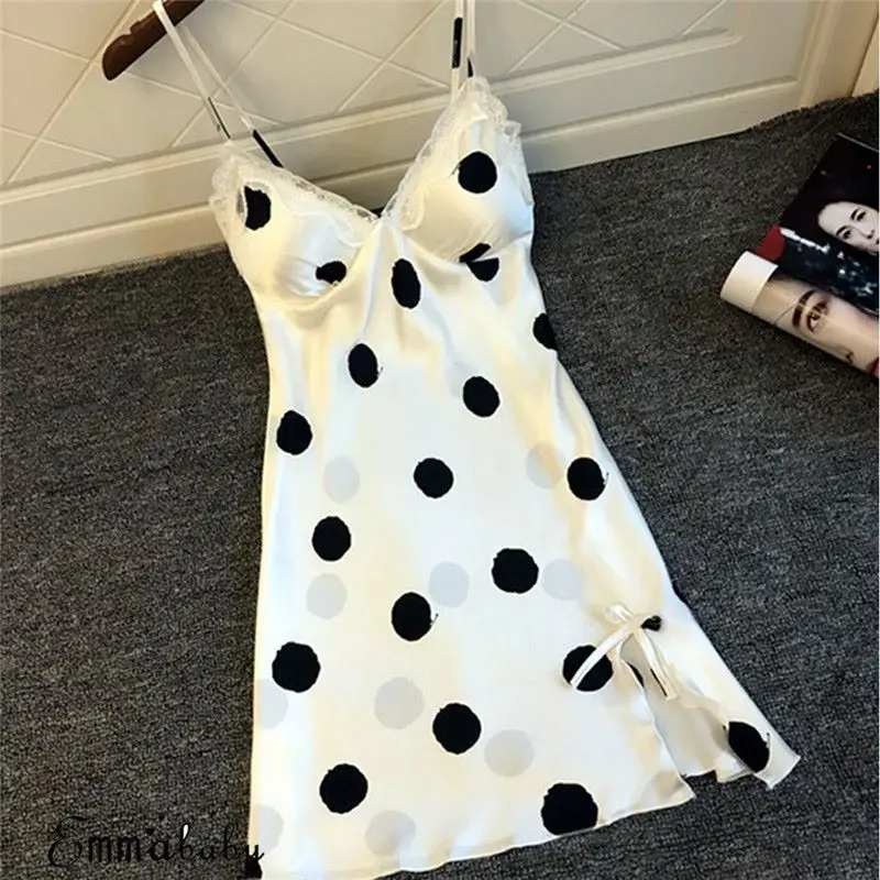 Женское атласное нижнее белье кружевная ночная рубашка сорочка одежда для сна |