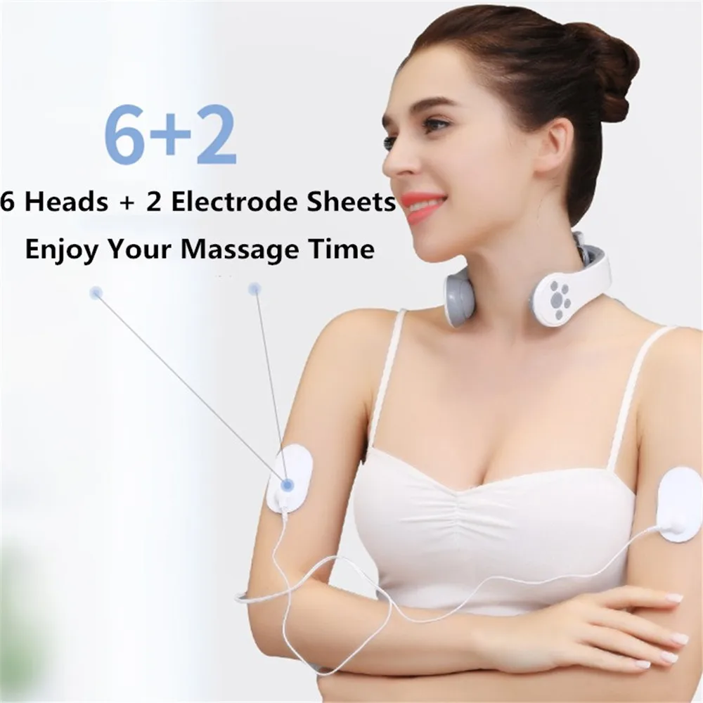 

Electric Neck Massager & 6 Modes 15 Gears Power Control Far Infrared Heating Pain Relief Tool Health Care Relaxation Machine