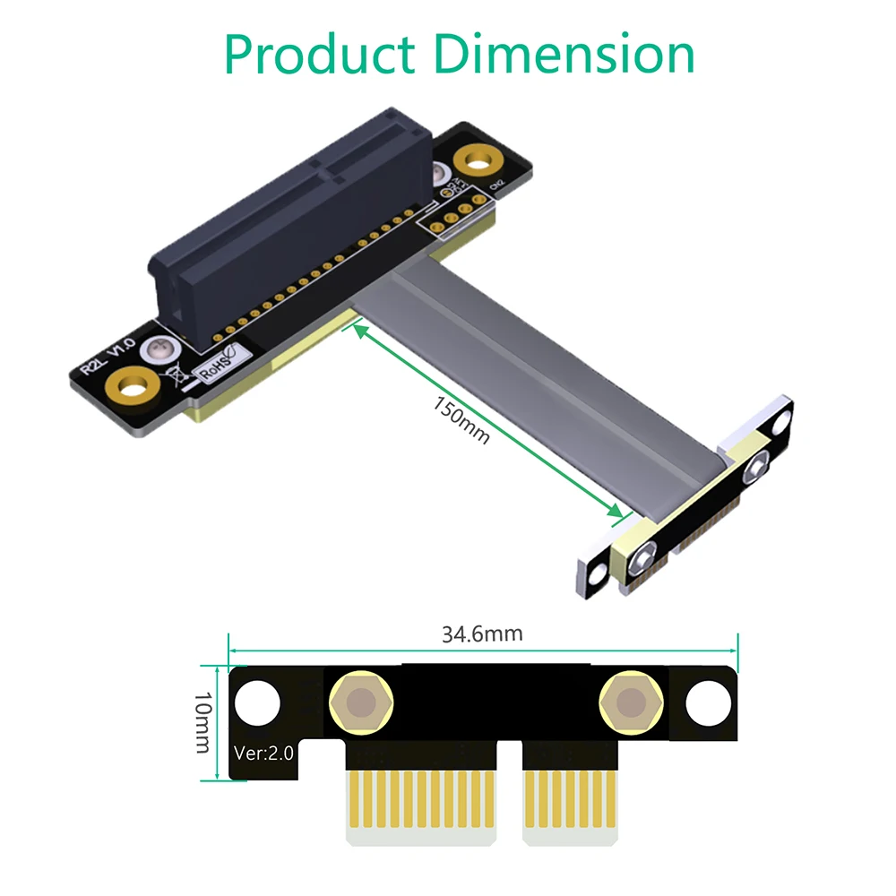 

Высокое качество PCI-e PCI Express 4X до 1X удлинитель (двойной вертикальный 90 градусов направления)