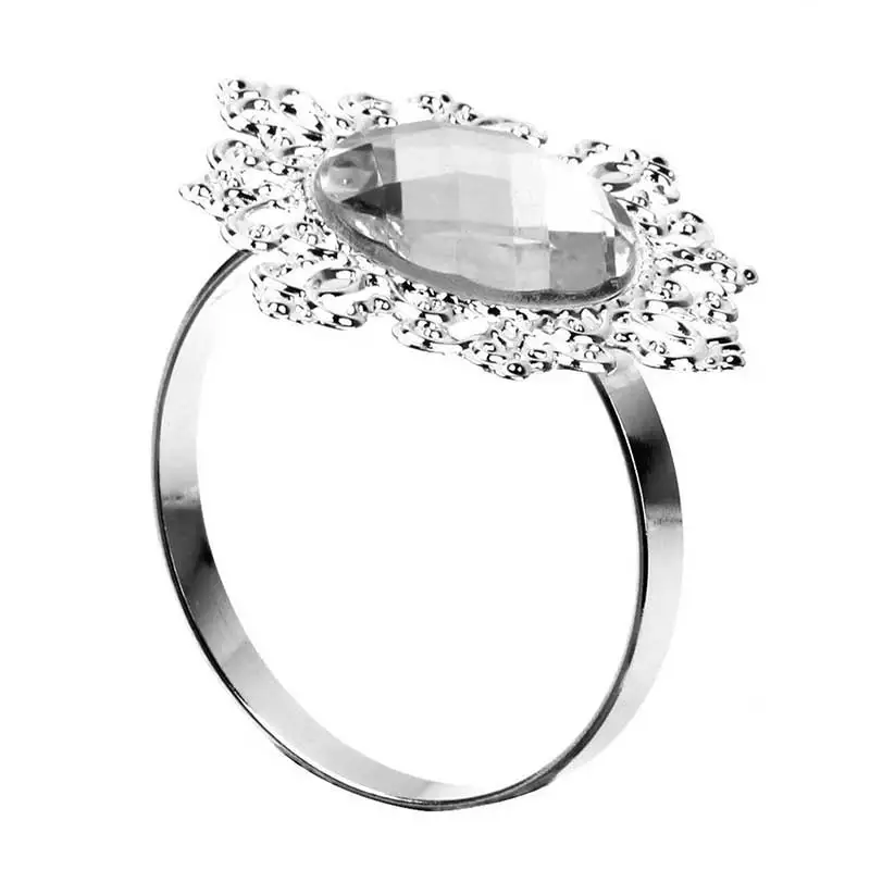 12 шт шикарные Акриловые Кольца для салфеток держатель Свадебная вечеринка