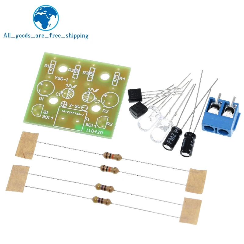 Завеса простой светодиодный вспышка DIY Наборы поставка электроники Сделай Сам