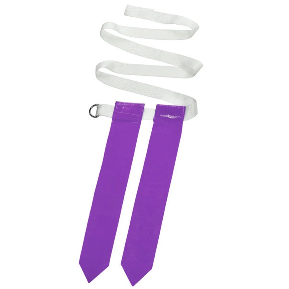 

2pcs Adults American Football Waist Belt Flag Rugby Game Streamer Accessories for Touch Games Practices Training (White Waist Be