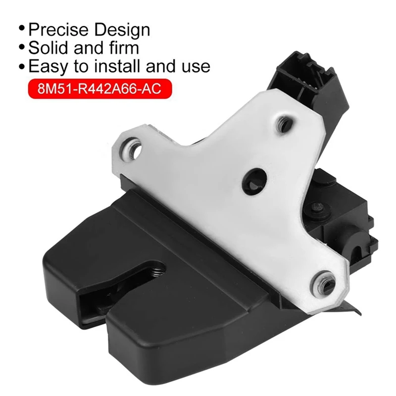

Car Boot Tailgate Lock Latch with 2X Carbon Fiber Car Printed Side Rear View Mirror Cover Side Rearveiw Mirror