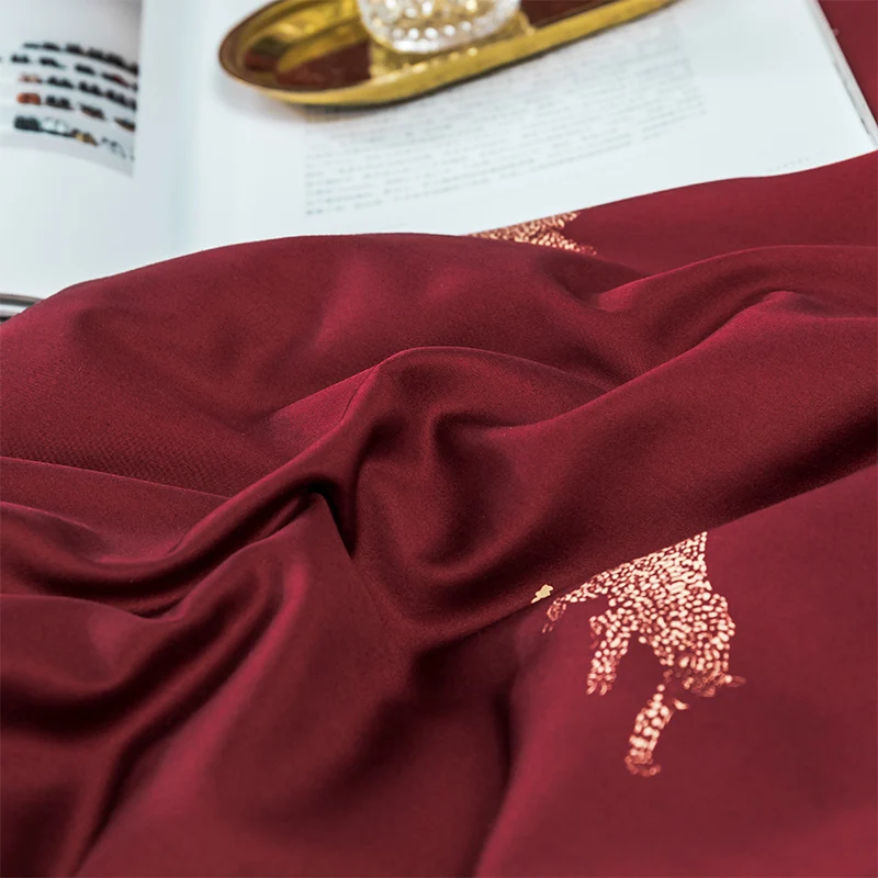 

thread long staple cotton 4-piece set pure cotton European simple fitted sheet quilt cover sheet bedding 3-piece set 4