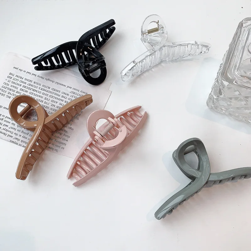 Заколки крабы женские прозрачные модные зажимы для волос акриловые аксессуары в