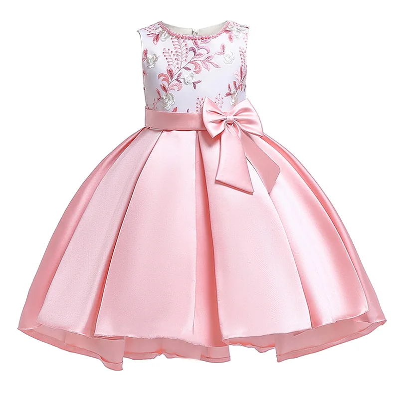 2021 Summer Kids For Girl Dress Elegant Flower Princess Evening Party Formal Wedding Embroidered Children Clothing | Детская одежда и