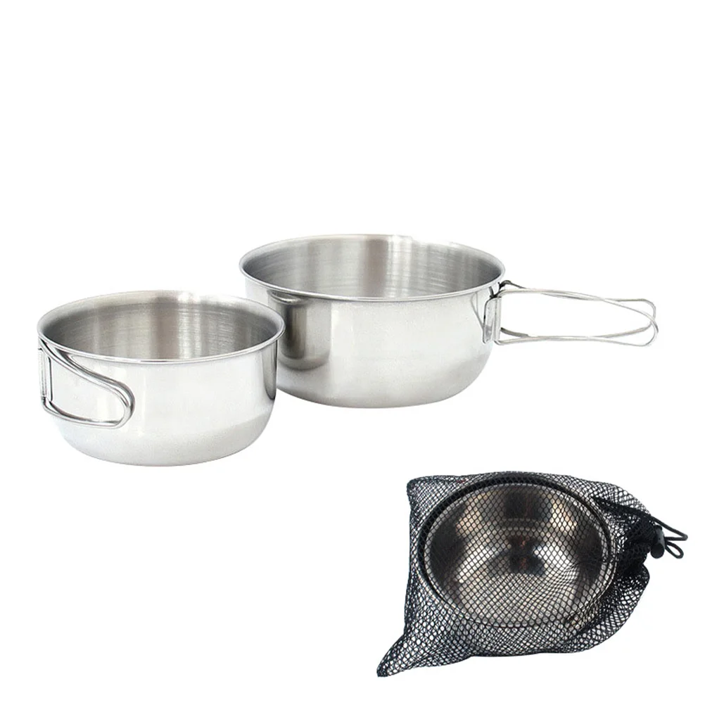 

1 Набор, портативная миска с складной ручкой для кемпинга, прочная миска для кемпинга