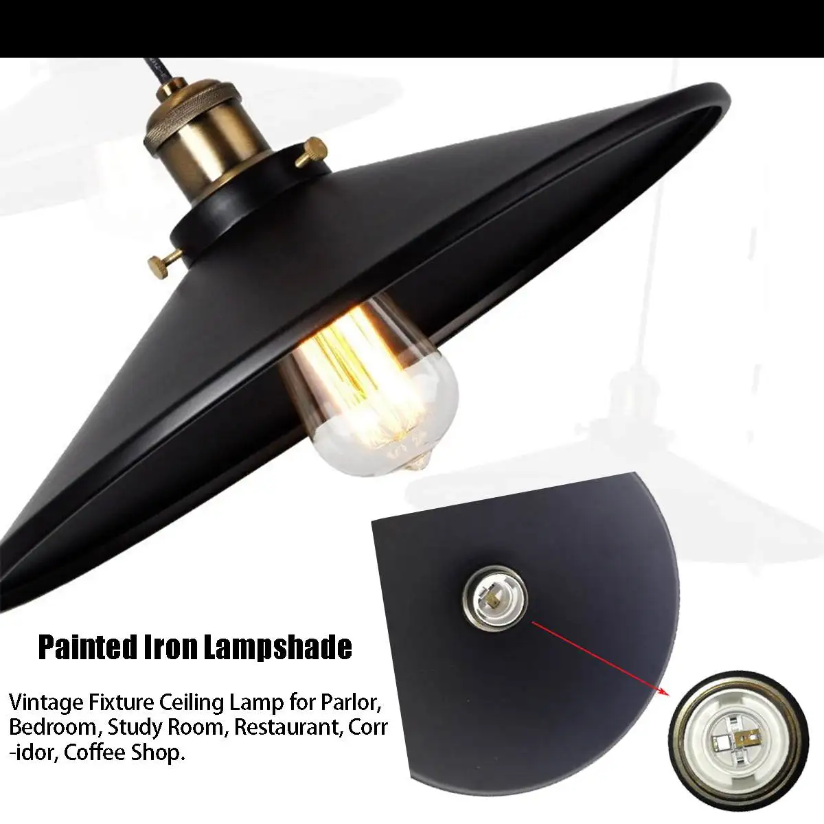 Потолочный светильник Лофт Винтаж Круглые ретро потолочный Промышленный дизайн